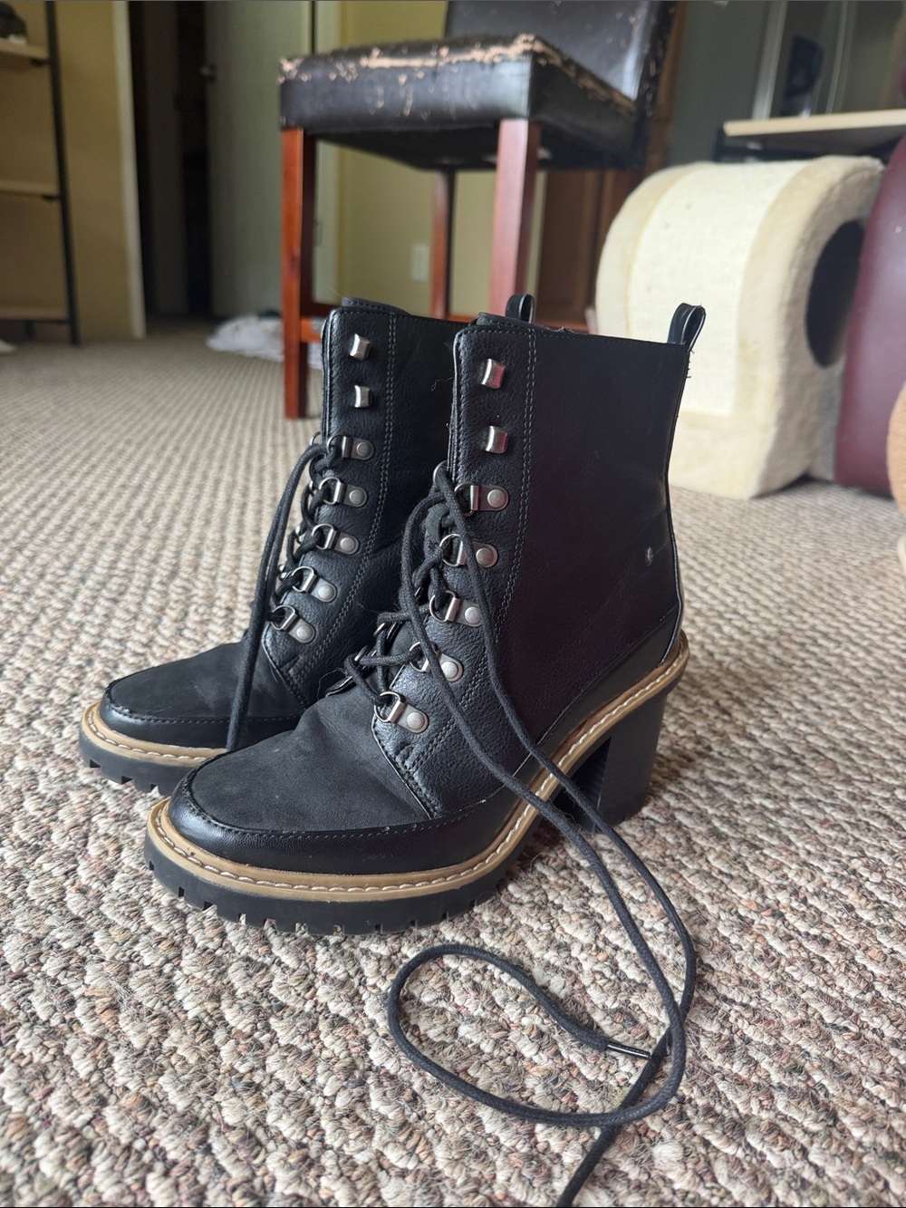 target brand black combat boots